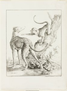 Chien et singe - Gottfried Engelmann