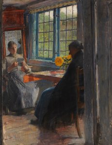 Femmes à la fenêtre du jardin