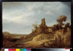 Paysage avec pont et ruines