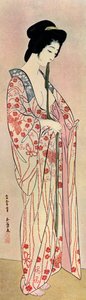 Une femme japonaise portant un nagajuban, 1920-1930 - Goyo Hashiguchi