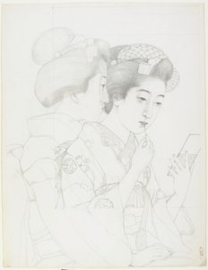 Étude pour Femme tenant un pinceau à lèvres, 1919
