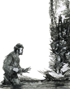 Alexander Mackenzie est menacé par des Indiens alors qu