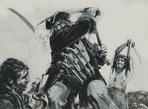 Barbe Noire (gouache sur papier) - Graham Coton