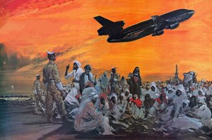 Pèlerins musulmans au Moyen-Orient se rendant à la Mecque en Douglas DC-10 - Graham Coton