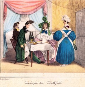 La carte vivante du restaurateur : Pickle pour deux, poulet froid 1831-32