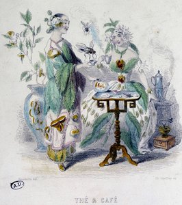 Allégorie du « Thé et Café » par Grandville, sd. 19ème siècle - Grandville