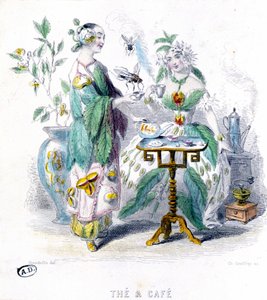 Thé et café - allégorie par Grandville - Grandville