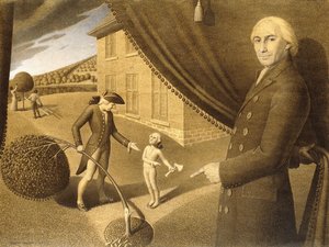 Dessin pour la fable de Parson Weems, 1939