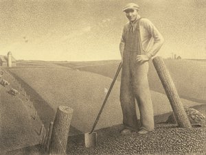 Au printemps - Grant Wood