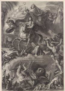 Portrait équestre allégorique de Louis XIV, roi de France