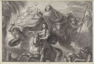 Portrait équestre allégorique de Louis XIV, roi de France