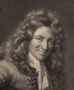 Portrait du luthiste et compositeur Charles Mouton vers 1626-1710, années 1690 - Gérard Edelinck