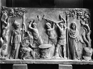 Héphaïstos et les Cyclopes forgeant le bouclier d
