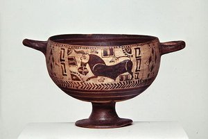 Kotyle à figures noires, c.600-500 av. J.-C.