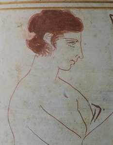 Lécythe attique, montrant une scène funéraire d
