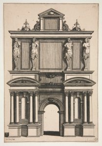 Conception pour une Arche avec Quatre Figures de Termes - Gregoire Huret