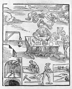 Arts libéraux : La géométrie - dans « Margarita Philosophica » de Gregor Reisch (1467-1525). Bâle - Gregor Reisch
