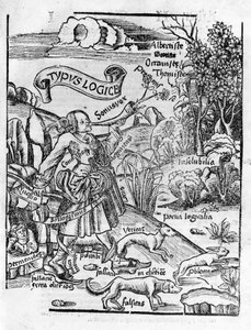 Arts libéraux : Logique - dans "Margarita Philosophica" par Gregor Reisch (1467-1525). Bâle