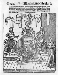 Arts libéraux : Musique - dans « Margarita Philosophica » de Gregor Reisch (1467-1525). Bâle - Gregor Reisch
