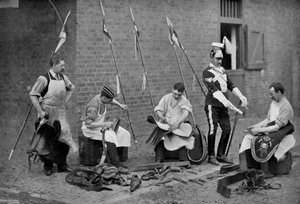Selliers du 17e Lanciers au travail, 1896