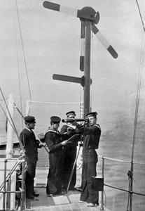 Signaux par sémaphore à bord du HMS Camperdown, 1895 - Gregory and Co