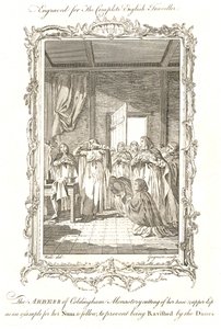 Abbesse de Coldingham Sainte Æbbe la jeune abbesse semi-mythologique 870AD - Grignion