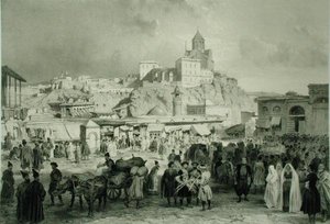 Le Bazar sur la place Maidan, Tiflis, Géorgie, planche 25 d
