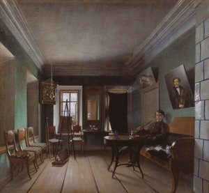 Intérieur de la maison Bykov, années 1850 - Grigory Vasilievich Yurov