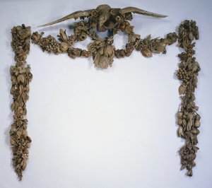 Décoration de manteau de cheminée - Grinling Gibbons