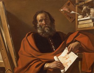 Saint Luc, par Giovanni Francesco Barbieri, dit Guercino