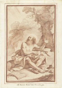 Saint Jérôme dans le désert - Guercino (attributed to)