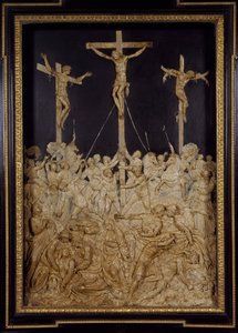 Crucifixion, attribuée à Guglielmo della Porta, relief en cire, Italie