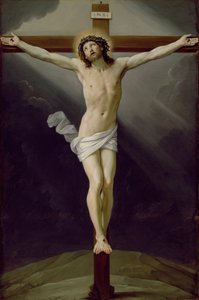 Le Christ en croix (huile sur toile)