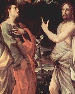 Italien : Couronnement de la Vierge avec les saints Jean l