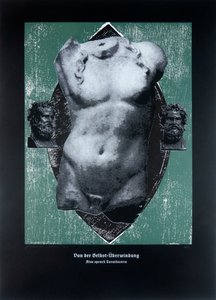 Sur le dépassement de soi, Ainsi parlait Zarathoustra, 2024 (gravure sur bois et sérigraphie) - Guilherme Pontes