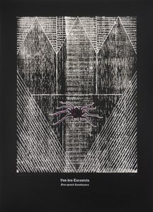 Sur la tarentule, Ainsi parlait Zarathoustra, 2024 (gravure sur bois et sérigraphie) - Guilherme Pontes