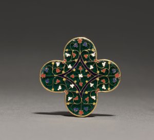 Plaque quadrilobée, vers 1300-1310 (or, émail translucide) - Guillaume (attr. to) Julien