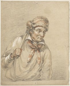 Homme avec un bonnet de fourrure sur la tête