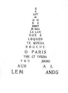 Calligramme de la Tour Eiffel