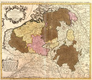 Carte des Pays-Bas catholiques (Belgique et Luxembourg) (gravure) - Guillaume Delisle