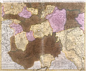 Carte de la partie méridionale du grand principauté de Moscou (Russie) (gravure) - Guillaume Delisle