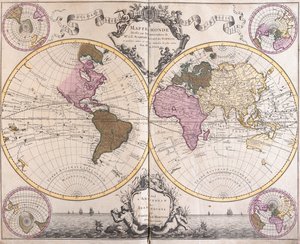 Carte des deux hémisphères