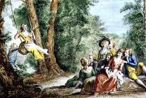 Jeux florentins, la balançoire