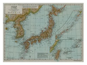 Carte du Japon et de la Corée, vers 1910