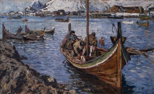 Bateaux de pêche, Lofoten - Gunnar Berg