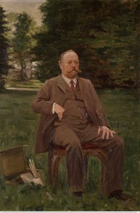 Fernand Scribe dans son jardin - Gustaaf Vanaise