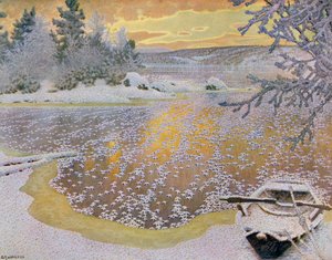 Givre sur glace - Gustaf Edolf Fjaestad
