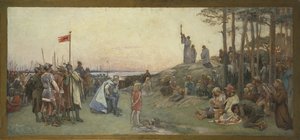 Saint Anschaire prêchant le christianisme