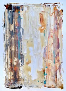 Abstrait bleu sarcelle aux tons terreux - Gustaf Tidholm