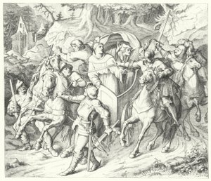 Martin Luther est enlevé à son retour de la Diète de Worms, 1521 - Gustav Ferdinand Leopold Konig